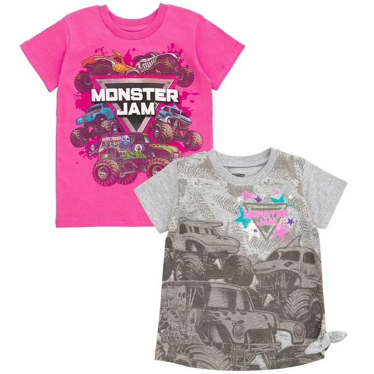 Monster Jam Grave Digger El Toro Loco Megalodon Truck 2 Pack T-Shirts Toddler to Big Kid | Walmart (US)