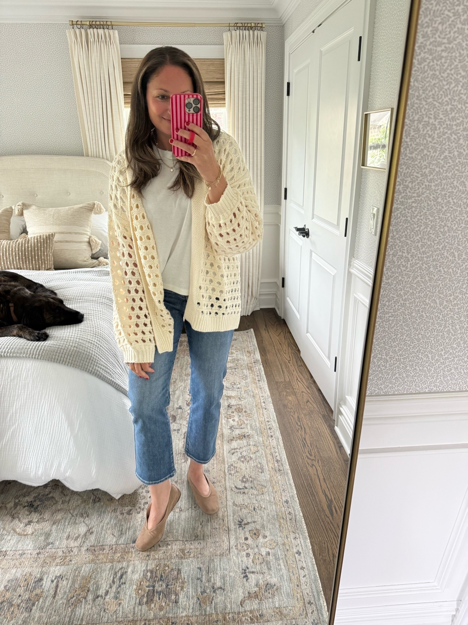 Loving this open weave Anthro cardigan for spring!! Paired it with the best basic tee and the perfect jeans under $100 🙌🏻

#LTKSaleAlert #LTKootd #LTKdayinmylife