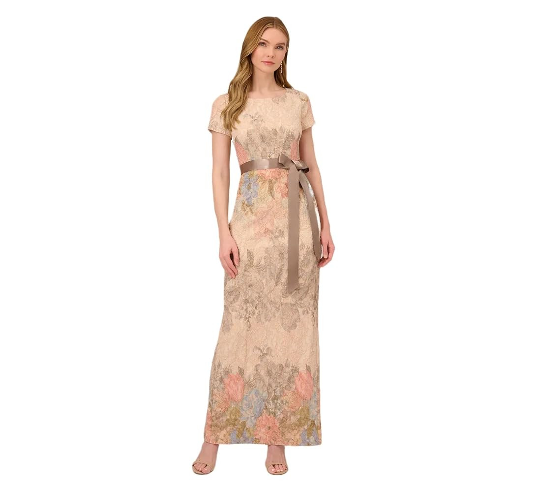 Adrianna Papell Women's Mateleasse Column Gown | Amazon (US)