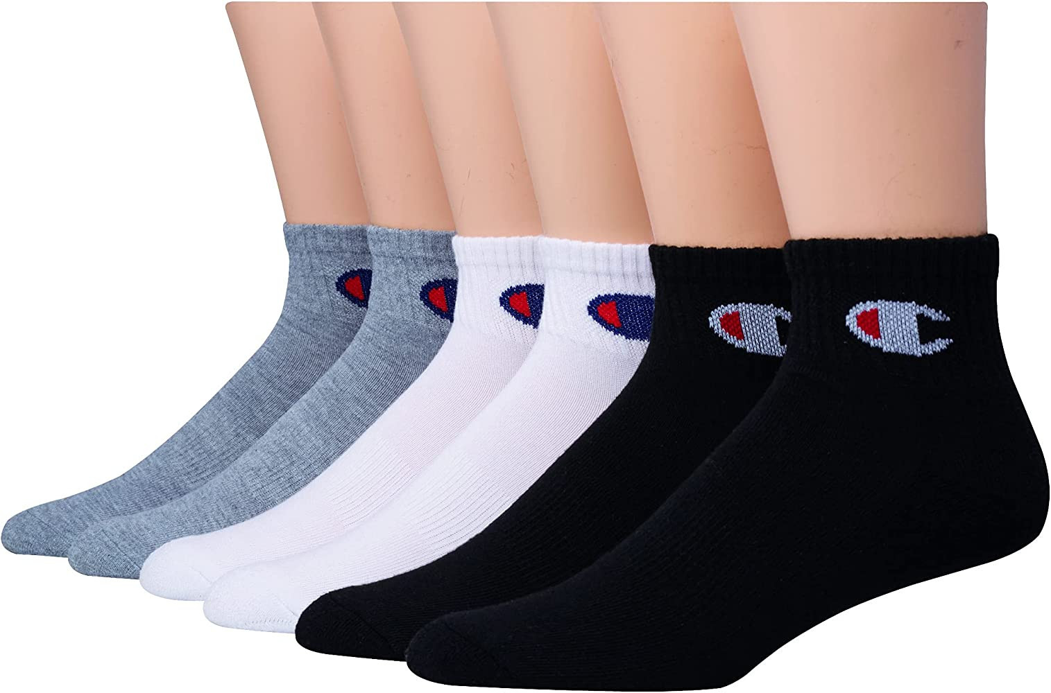 Champion Men's Double Dry Moisture Wicking Ankle Socks; 6, 8, 12 Packs Available | Amazon (US)