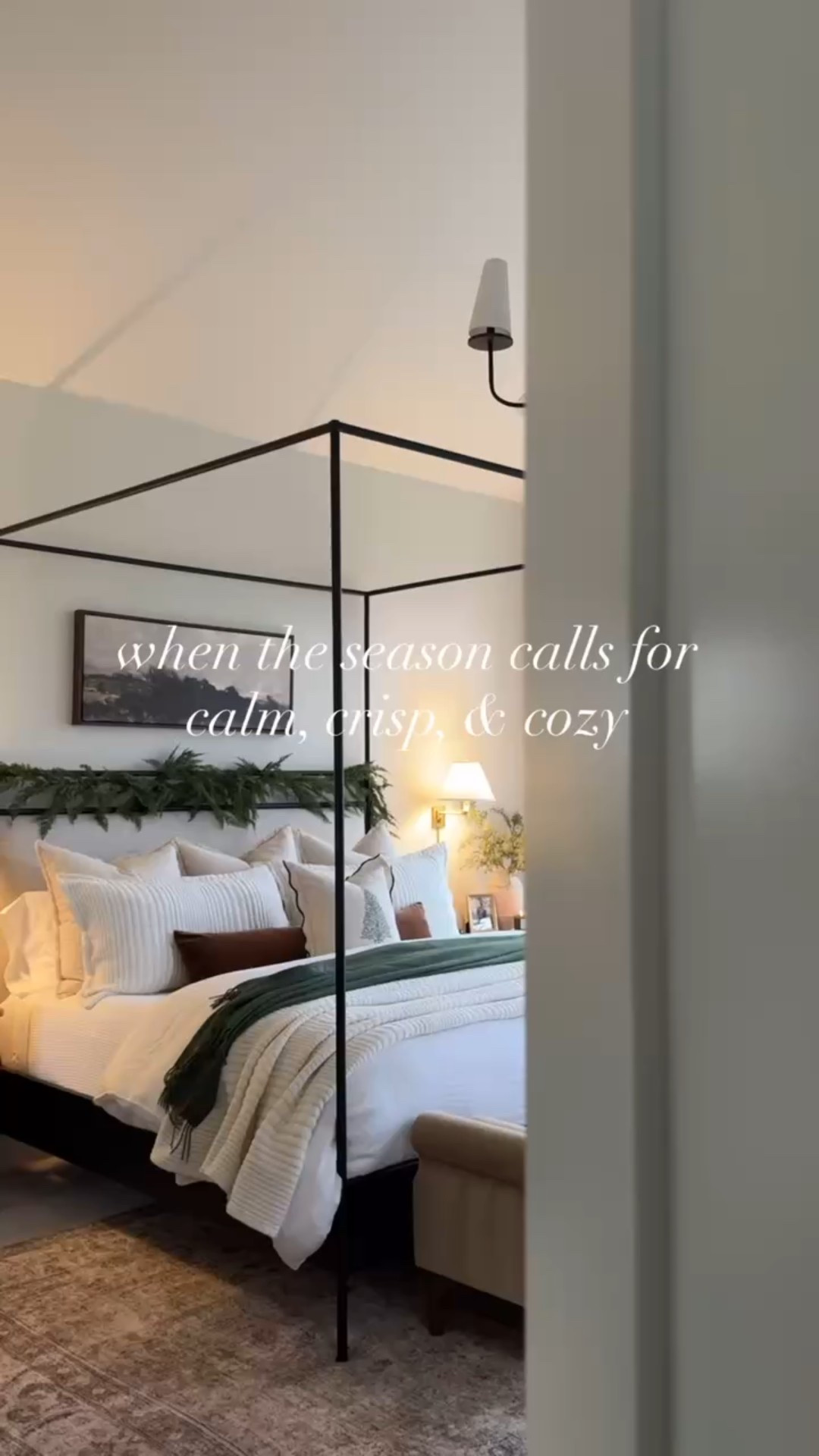 There’s something about cold, gloomy weather that makes me want the clean look of white bedding… but with all the cozy layers. 🤍 These @onequince textures add the perfect romantic, festive touch, and this look will carry on long after the holidays are over! 🤩Crisp white sheets, my favorite bestselling coverlet, fluffy down duvet, green cashmere and chestnut velvet lumbar 😍😍I truly can’t pick a favorite!

#quincepartner 

#LTKHome #LTKHoliday