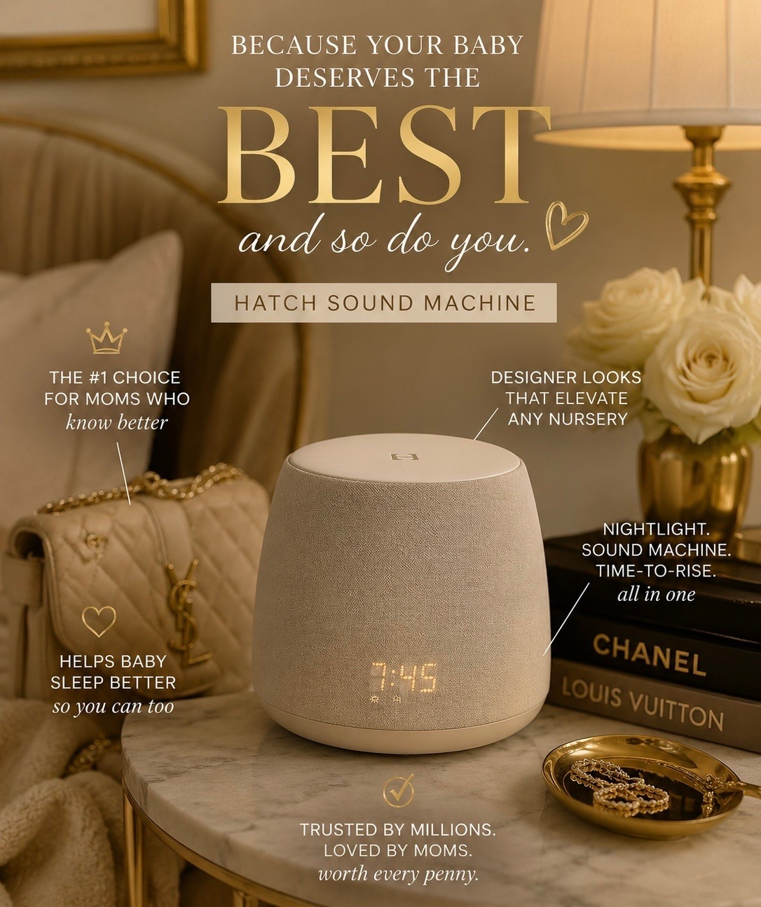 Rich Mom Nursery Must-Have 🤍 | The Sound Machine Every Luxury Mom Swears By

#hatchforsleep #hatchbaby #hatchforbabysleep