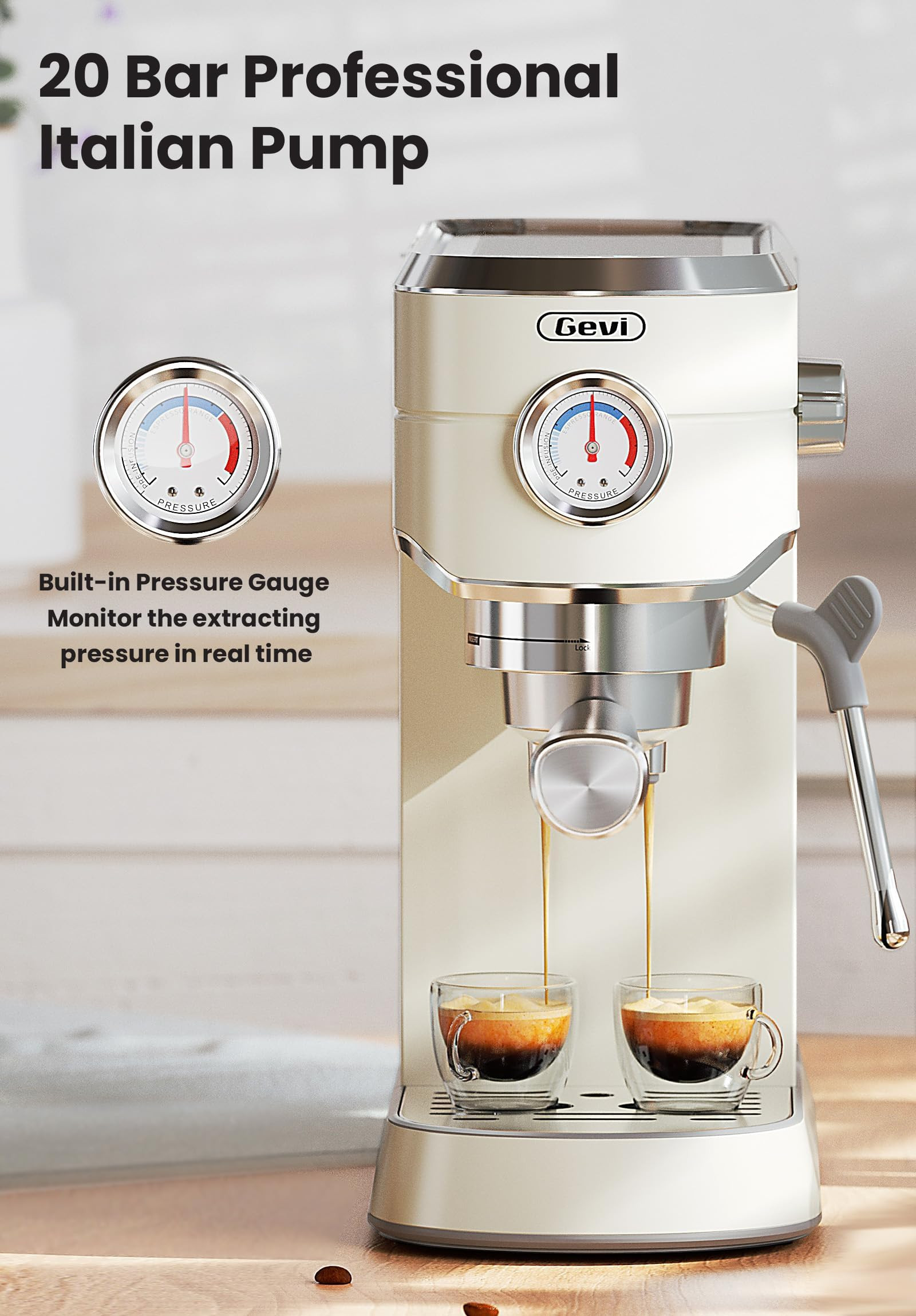 Gevi Commercial Espresso and Coffee Makers, Professional Espresso Maker Latte Machine with Milk F... | Amazon (US)