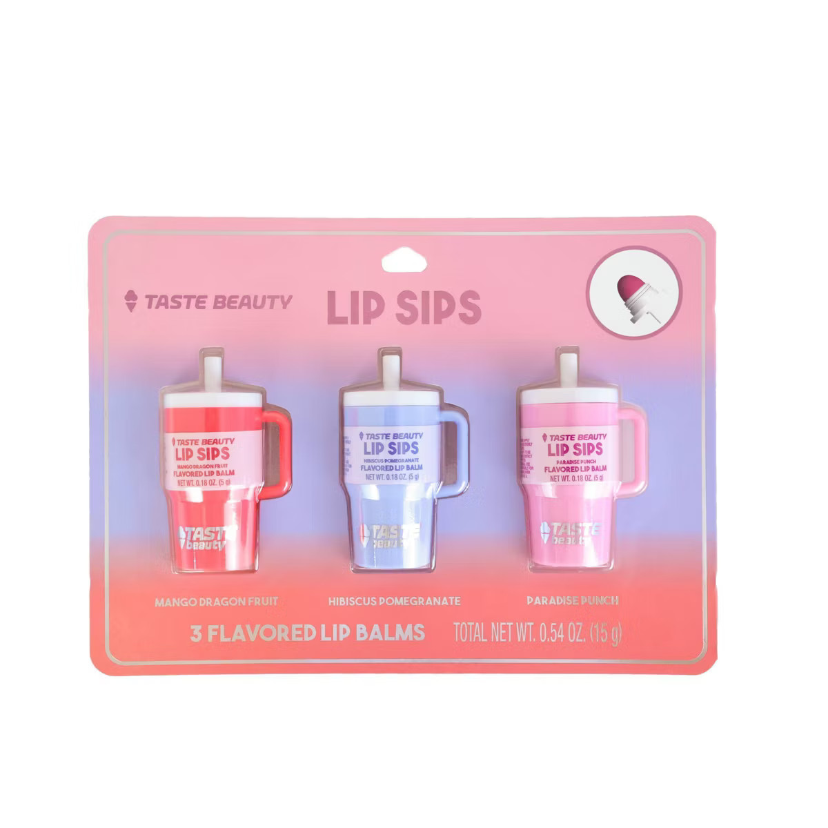 Taste Beauty Lip Balm Tumblers - 3pk | Target