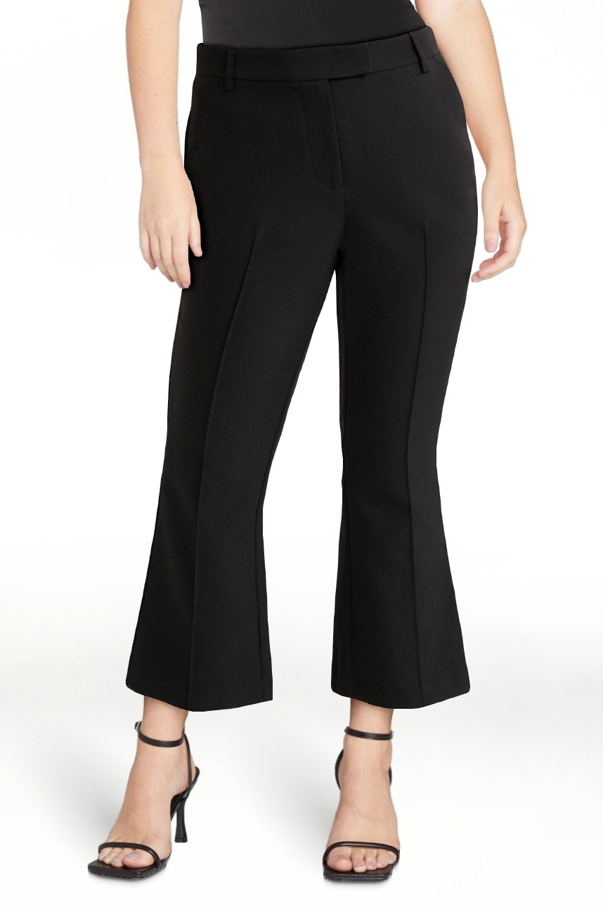 Scoop Women's Ultimate Cropped High Waisted Flare Trouser Suit Pants, 26’’ Inseam, Sizes 0-18 | Walmart (US)