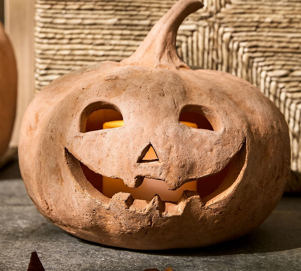 Handmade Terracotta Jack O' Lantern | Pottery Barn (US)