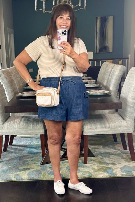 Summer vacay outfit. Cute jean shorts and tee with Keds and crossbody bag. 

#summeroutfit
#croosbodybag
#midsizeourfit

Follow my shop @417bargainfindergirl on the @shop.LTK app to shop this post and get my exclusive app-only content!

#liketkit #LTKitbag #LTKfindsunder50
@shop.ltk
https://liketk.it/4Gmdq

#LTKfindsunder50 #LTKplussize