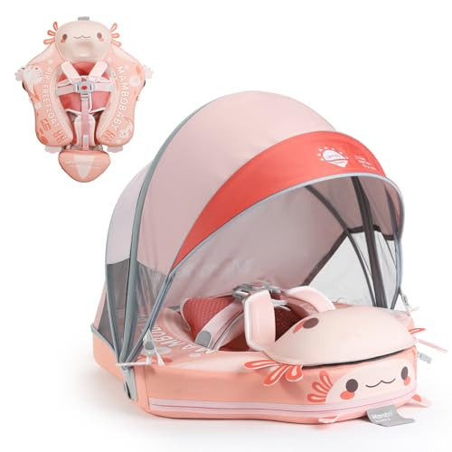 Mambobaby Float Non-Inflatable Baby Swimming Pool Float with Exclusive Patent - Skin Friendly Trainer for Infants & Toddlers-Pink | Amazon (US)