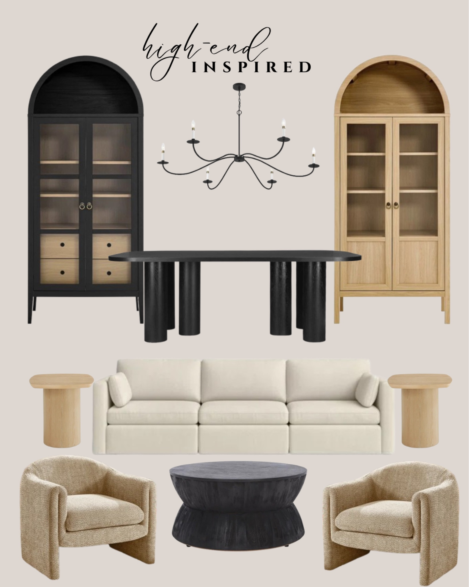 Black Friday Extended! @Wayfair has so many great deals up to 80% off + fast & free shipping now through 12/1 #Wayfairpartner #wayfair 

Wayfair high end inspired:
Black cabinet tall. Natural wood cabinet tall. Black chandelier. Black dining table. White sofa. Light natural wood side table. Black coffee table. Champagne accent chairs.

#LTKCyberWeek 

#LTKSaleAlert #LTKHome