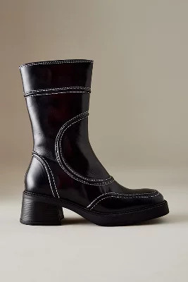 E8 by Miista Malene Square-Toe Leather Boots | Anthropologie (UK)