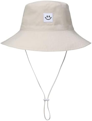 MaxNova Baby Sun Hat Smile Face UPF 50+ Toddler Bucket Hat for Boys Girls 0-7 Years | Amazon (US)