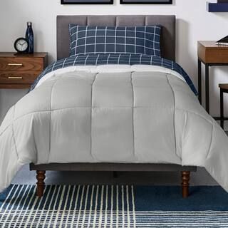 StyleWell Gray Reversible Microfiber Twin Comforter M95DAC1TW-GRY | The Home Depot