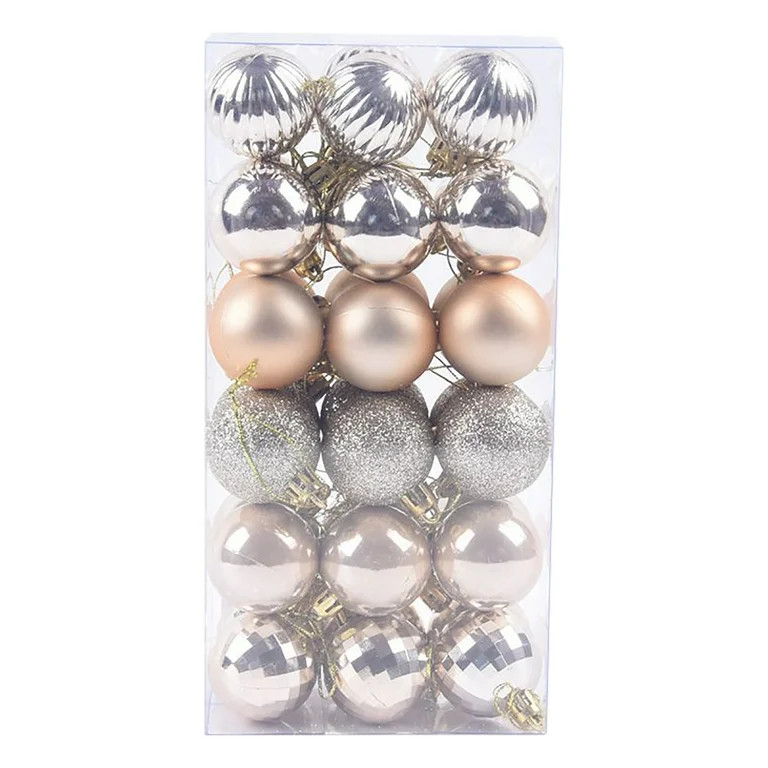 Wirziis Christmas Ornaments 36-Pack Christmas Ball Ornaments with Strings, Shatterproof Plastic C... | Walmart (US)