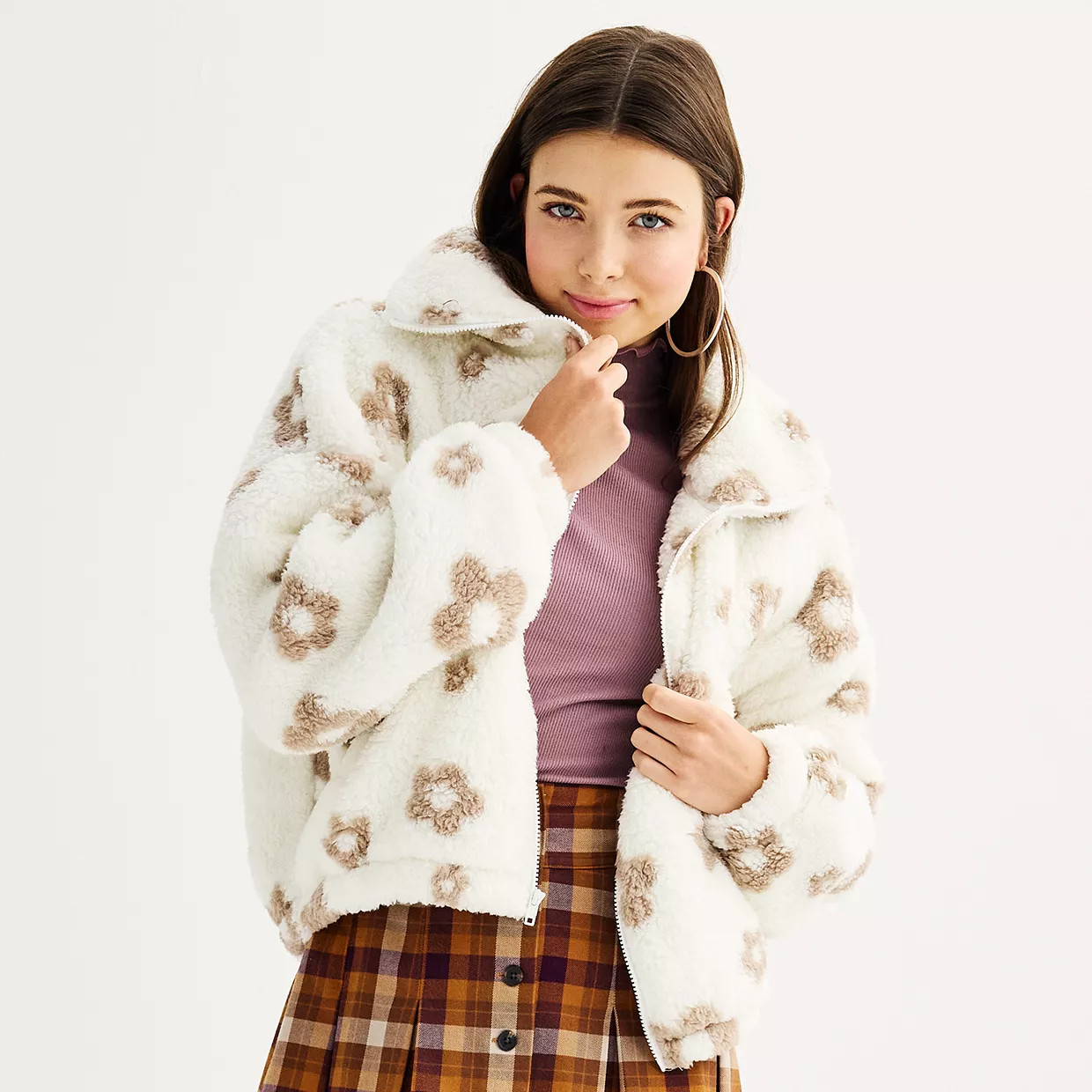 Juniors' SO® High Pile Full Zip Jacket | Kohl's