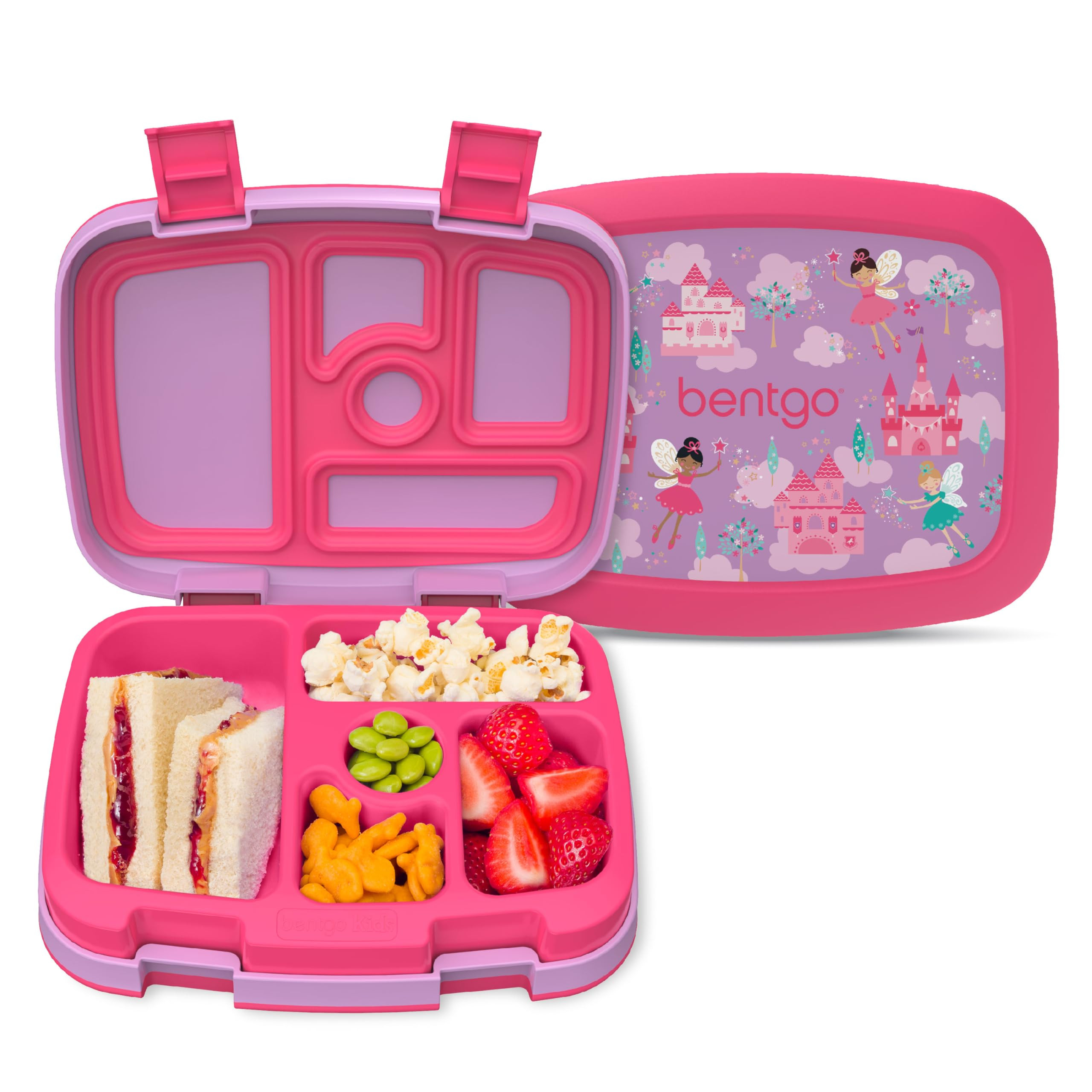 Bentgo Kids Prints Leak-Proof, 5-Compartment Bento-Style Kids Lunch Box - Ideal Portion Sizes for... | Amazon (US)
