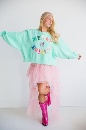 MERRY N BRIGHT MINT PULLOVER | Judith March