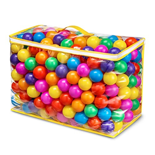 Hovenlay Ball Pit Balls Phthalate Free BPA Free Crush Proof Plastic - 7 Bright Colors in Reusable Play Toys for Kids with Storage Bag | Amazon (US)