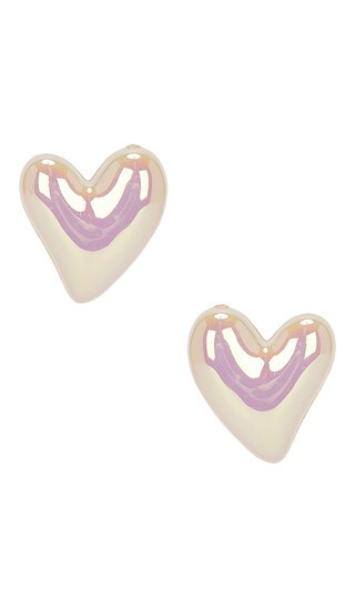 Locket Dainty Stud Earrings in Gold | Revolve Clothing (Global)