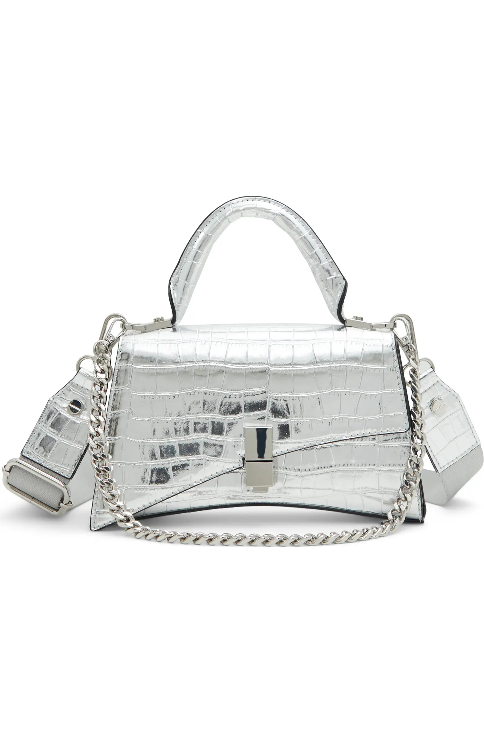 Croc Embossed Faux Leather Top Handle Bag | Nordstrom