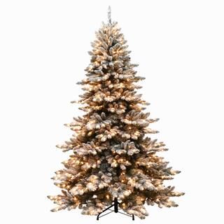 7.5ft. Pre-Lit Flocked Royal Majestic Spruce Artificial Christmas Tree, Clear Lights | Michaels Stores