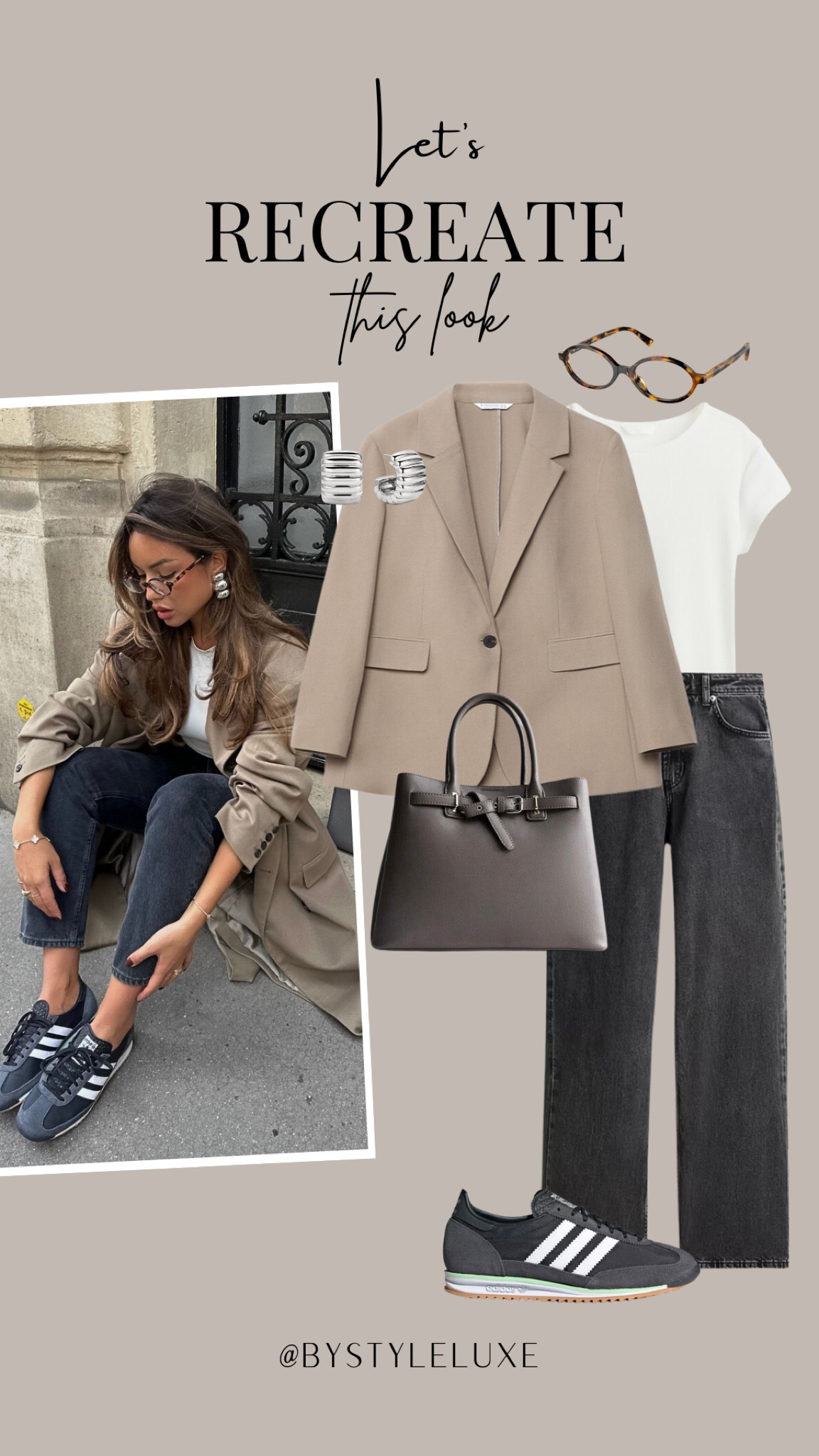 Let’s Recreate This Style - @mimiarr

Oversized blazer styled with jeans and these trending Adidas SL 27

#adidastrainers #blazer #autumnoutfit 

#LTKstyletip #LTKshoes #LTKautumn