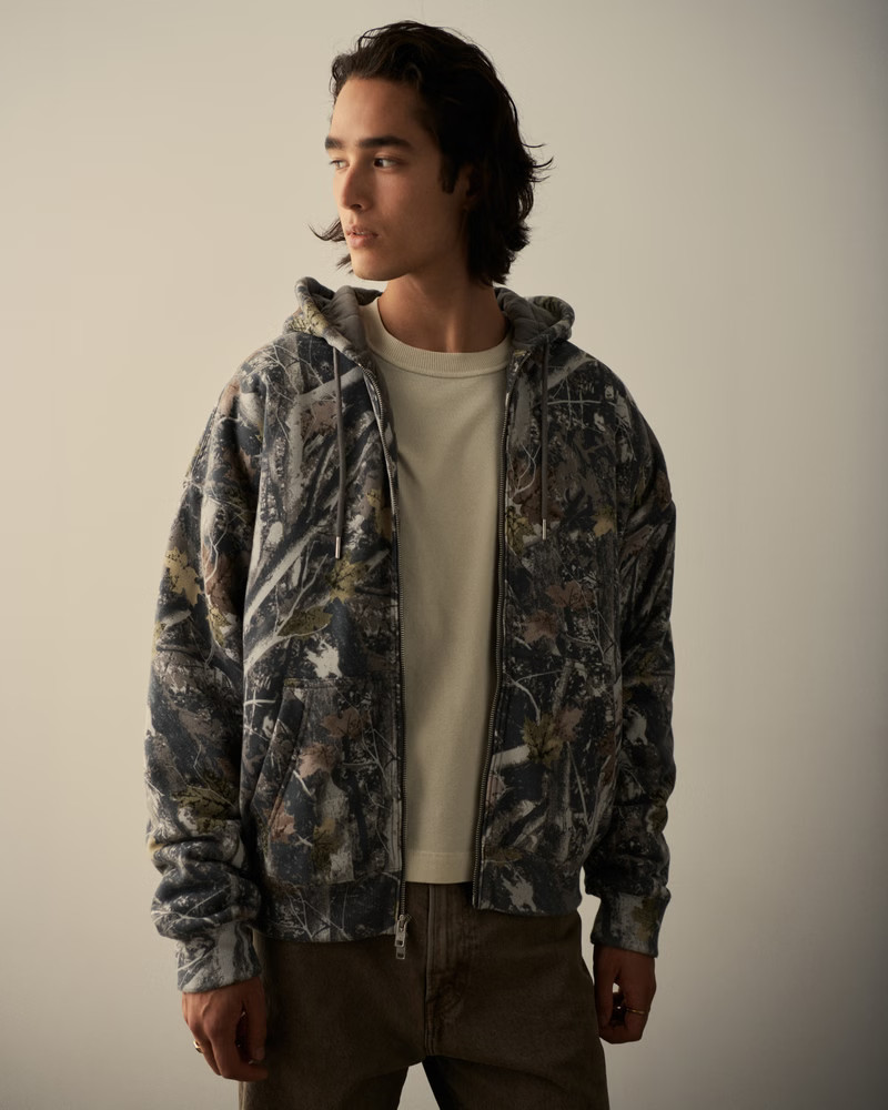 Essential Quilted Full-Zip Hoodie | Abercrombie & Fitch (US)