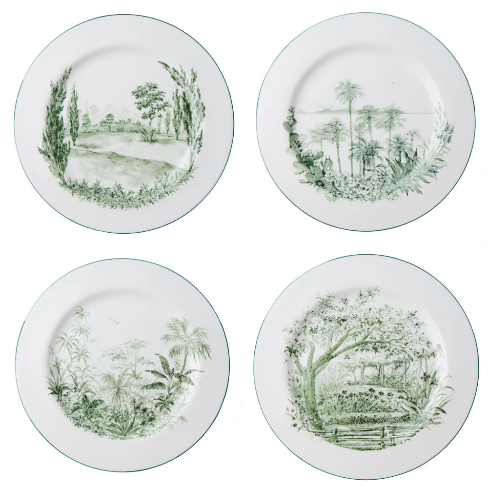 Gardens Dinner Plates, Set of 4 | Over The Moon