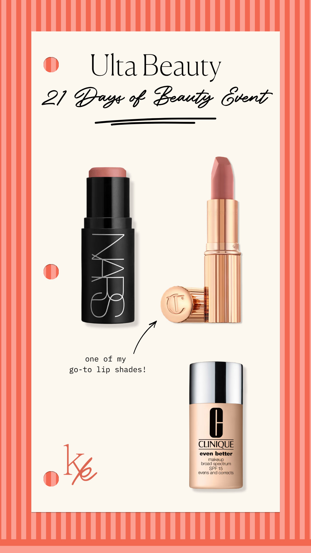 Today's top picks from the 21 Days of Ulta Beauty Sale // Nars / Charlotte Tilbury lipstick / Clinique foundation 

 #LTKgrwm #LTKSaleAlert #LTKBeauty