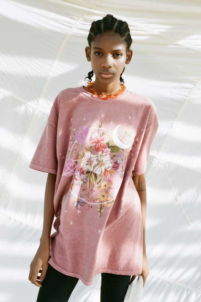 Cosmic Floral T-Shirt Dress | Urban Outfitters (US and RoW)
