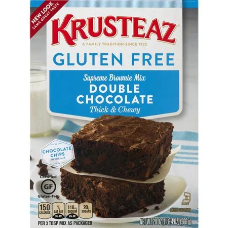 (2 Pack) Krusteaz Gluten Free Double Chocolate Brownie Mix, 20 oz Box | Walmart (US)