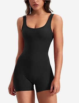 YEOREO One Piece Workout Jumpsuits for Women Backless Tummy Control Sleeveless Jumpsuits Lizvette... | Amazon (US)
