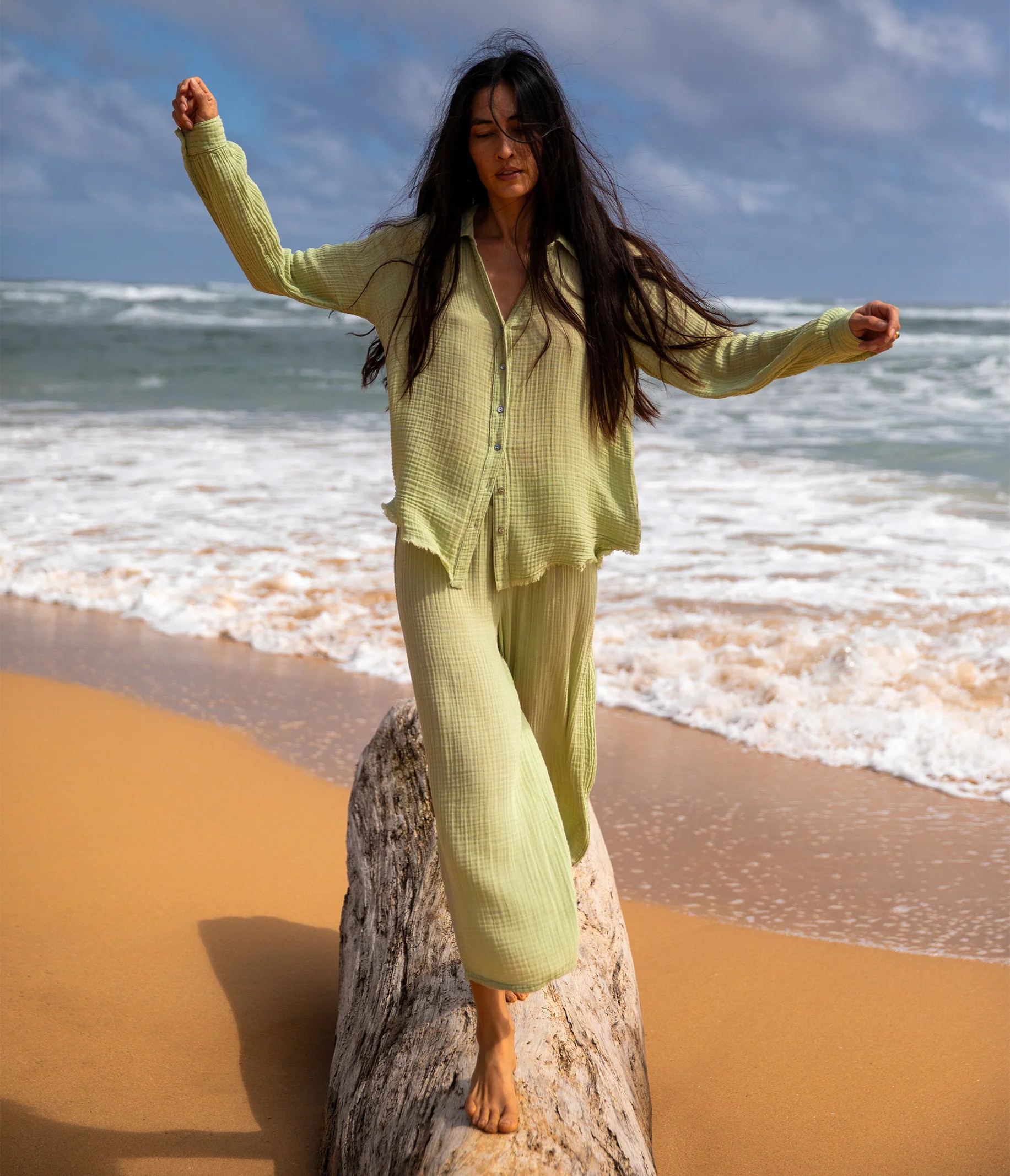 Variant options: Toni Gauze Button Down Shirt | MichaelStars.com