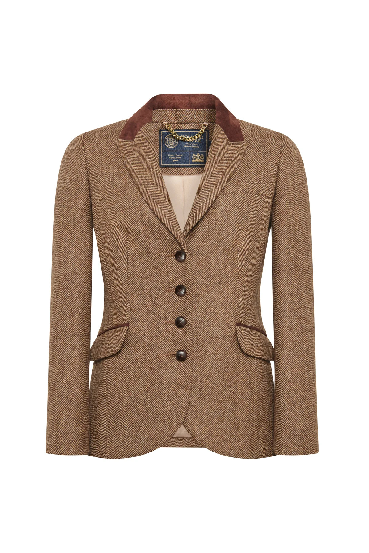 Hacking Jacket (Large Scale Brown Herringbone) | Holland Cooper