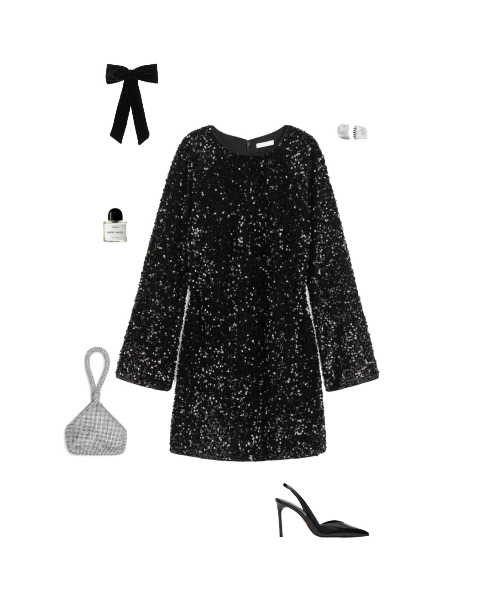 Sequin party dress outfit 🖤✨

#LTKpartywear #LTKuk #LTKwinter