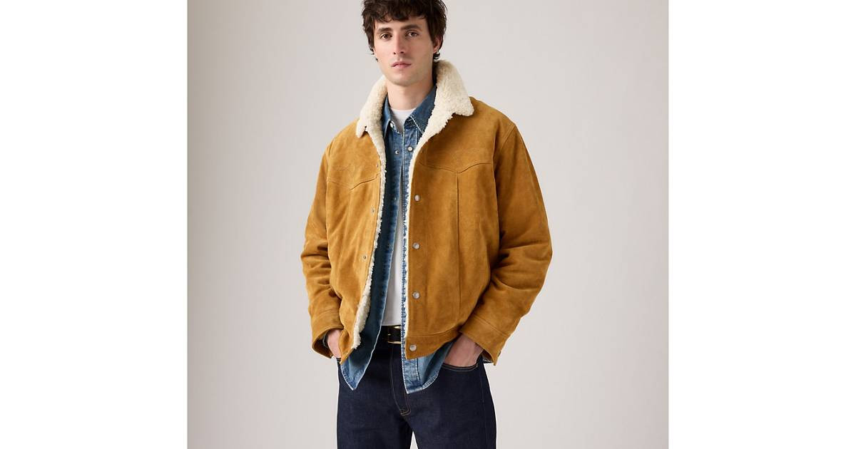 Western Suede Sherpa Trucker Jacket | Levi's US