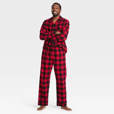 Men's Plaid Flannel Pajama Set - Wondershop™ Red | Target