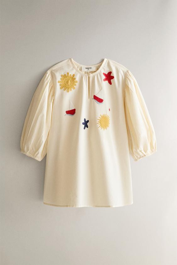 Kids' Embroidered Beach Dress | Zara US