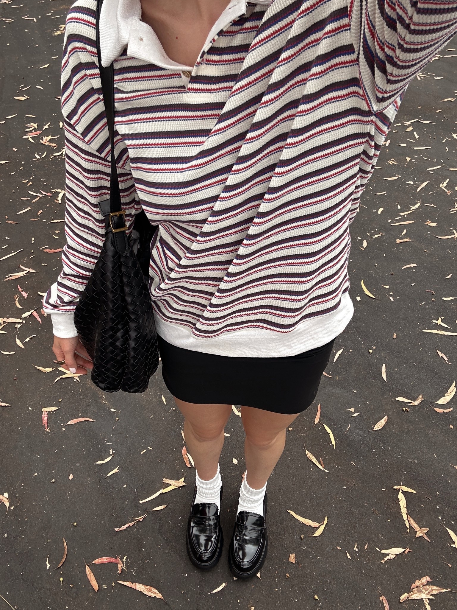 Cozy fall ootd - wearing a medium in polo and a small in the skirt! Loafers fit true to size 

#LTKFindsUnder50 #LTKStyleTip #LTKShoeCrush