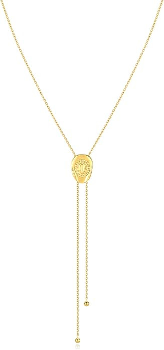 MQV Country Concert Cowboy Cowgirl Hat Halloween Costume Pendant Necklace Adjustable Dainty Gold ... | Amazon (US)