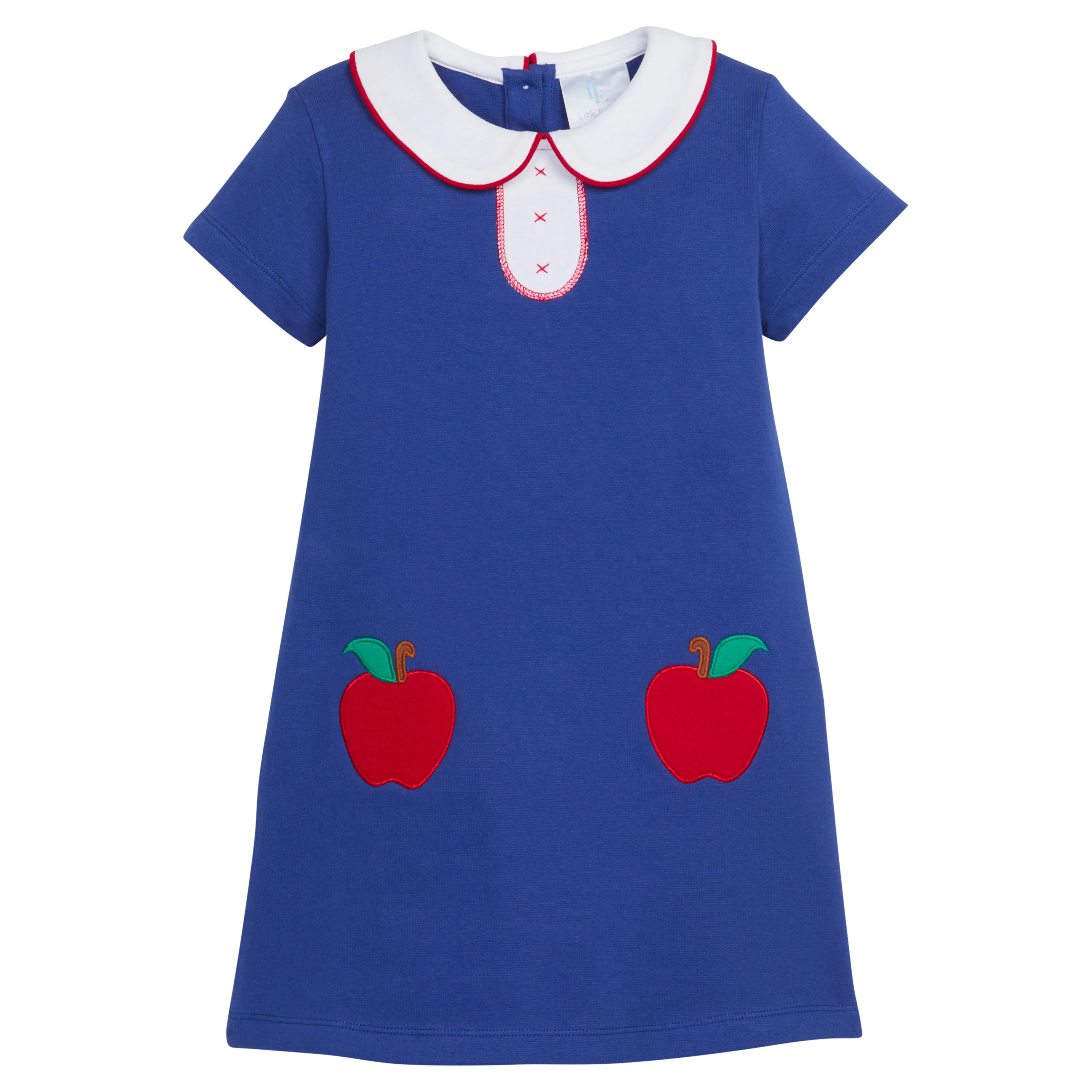 Little English Applique Millie Dress- Apple | JoJo Mommy