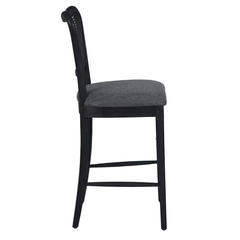 Alyson Distressed Natural Woven Rattan Counter & Bar Stool | Wayfair Professional