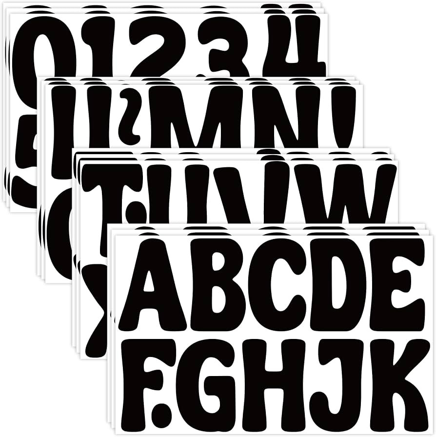 Letter Stickers Large Bulletin Board Letters for Classroom (Black, 3 Inch)     12 Sheets 150 Pcs ... | Amazon (US)