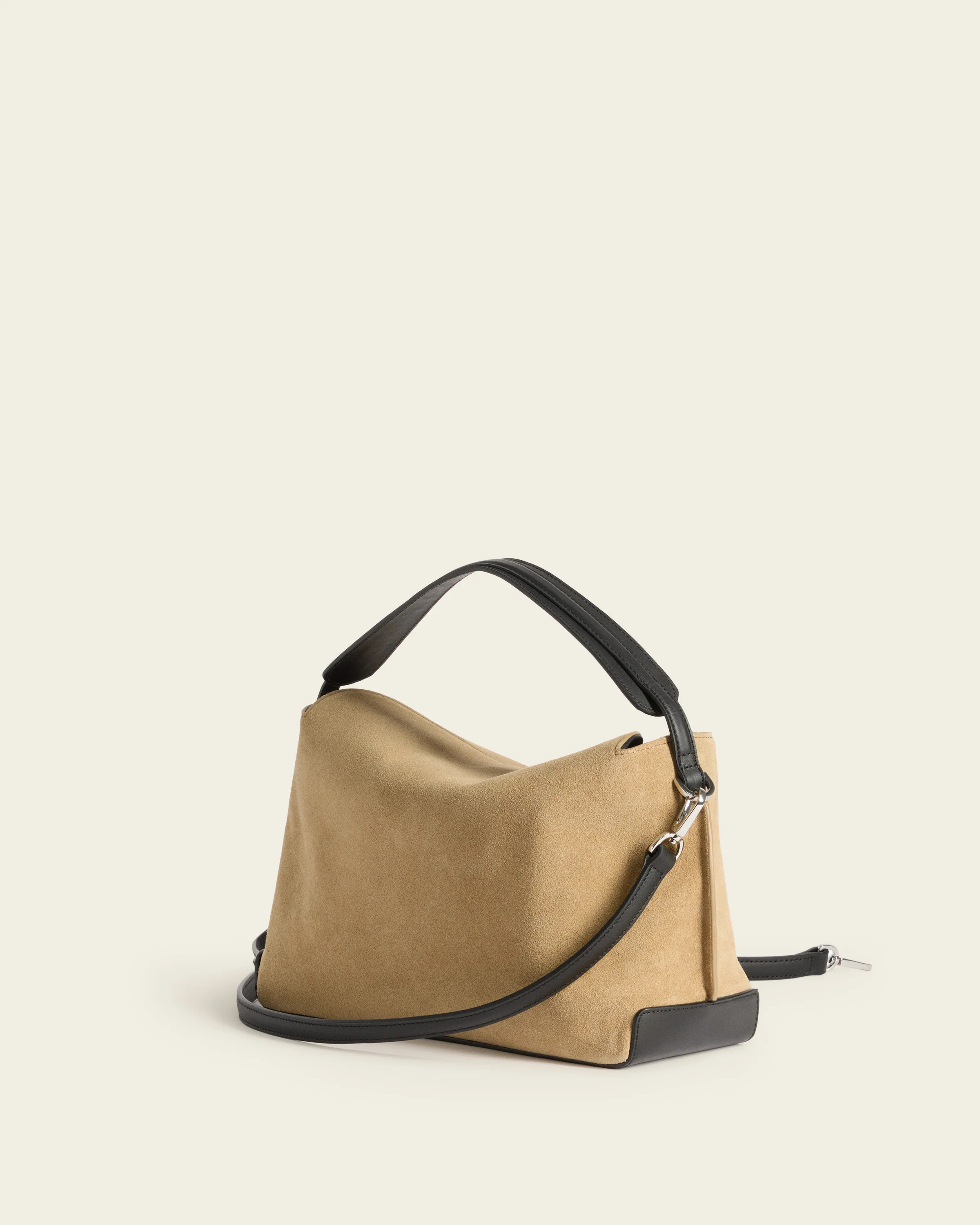 Helia Handbag Suede Sand Bag | Flattered