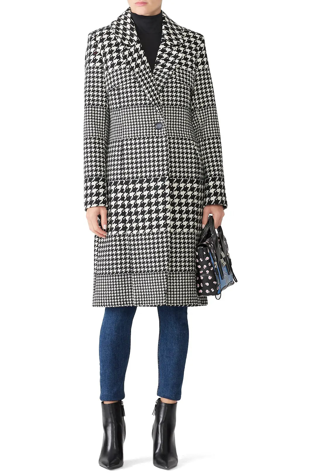 NVLT Multi Houndstooth Coat | Rent The Runway