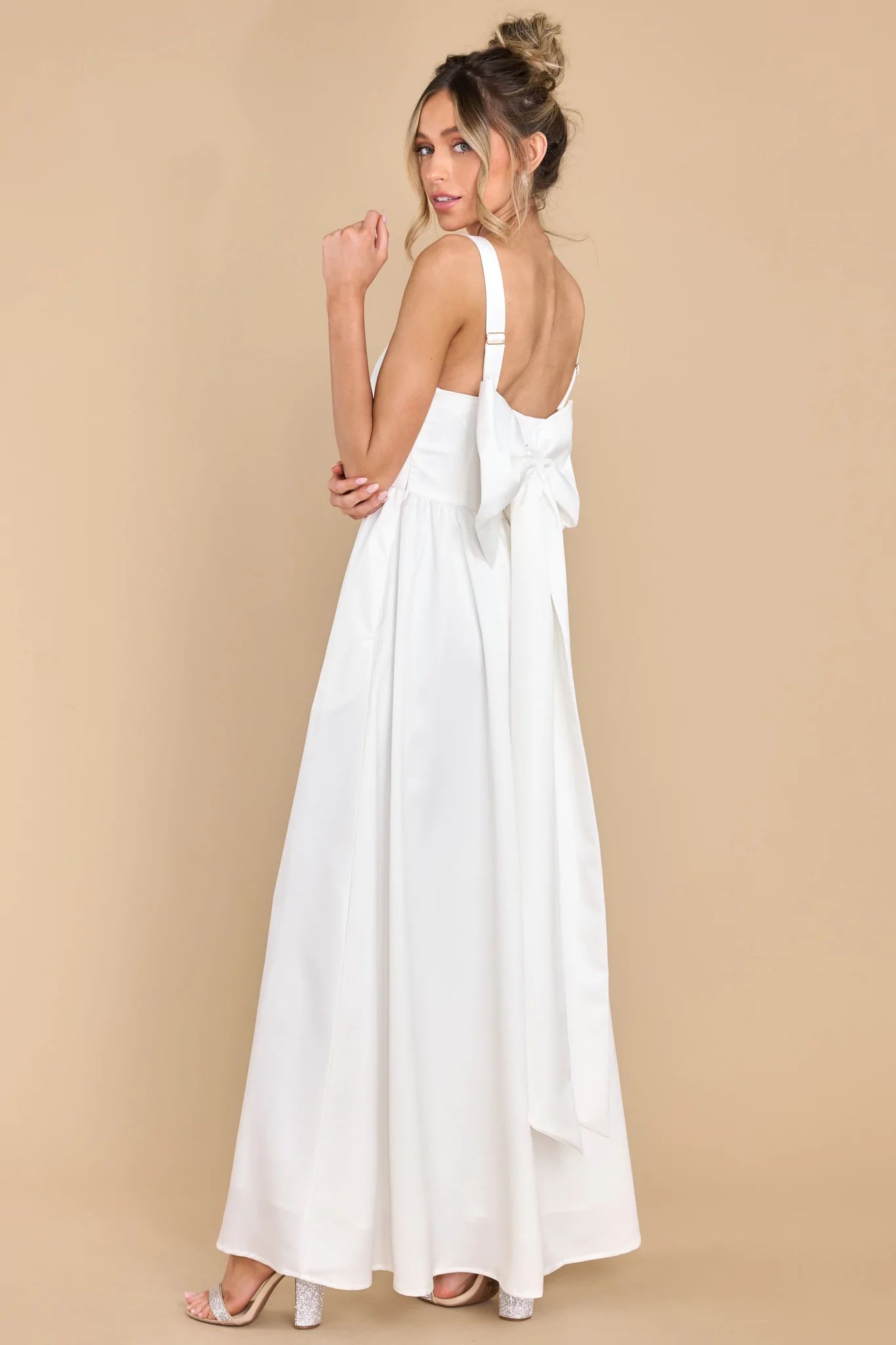 Light Up My Life White Maxi Dress | Red Dress 