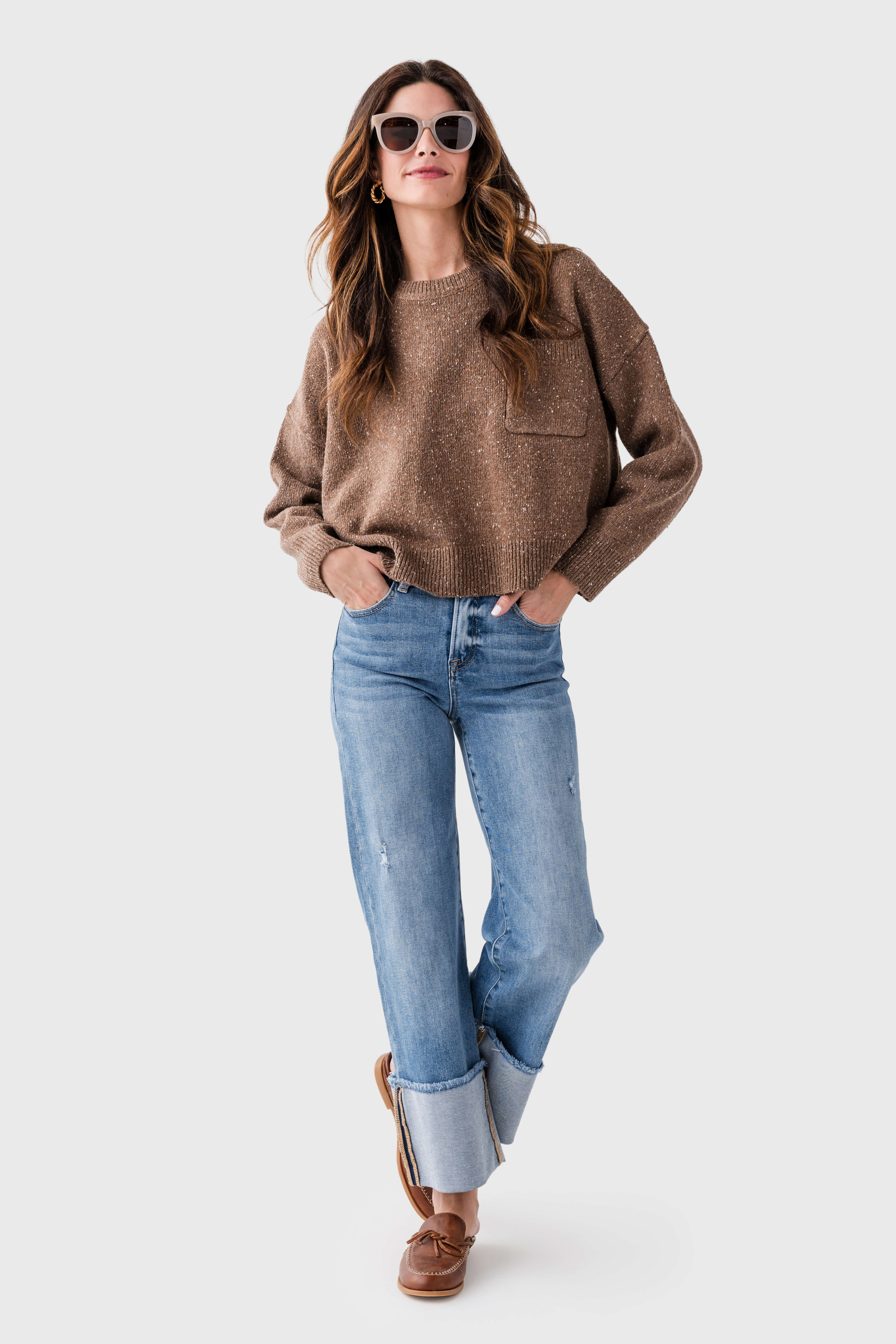 Risen Scottie Large Cuffed Jeans | Social Threads