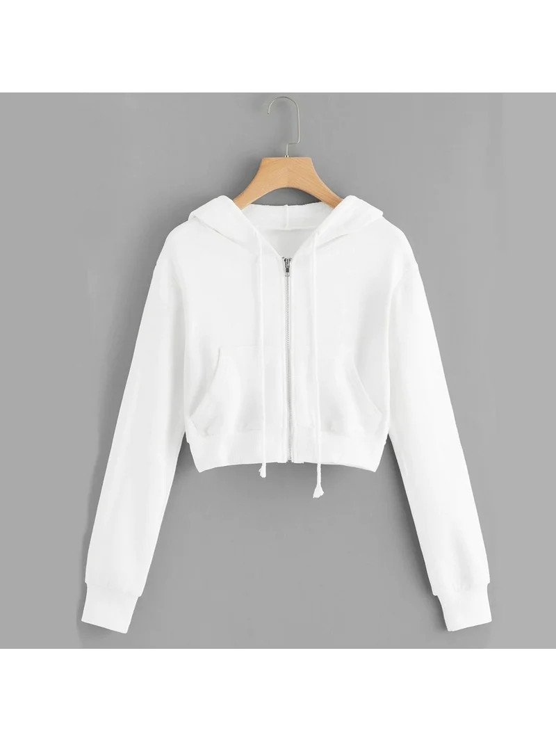 Zip up Hoodies for Women Plus Size Fleece Casual Workout Gym Sweatshirts Fall Winter Slim Fitted ... | Walmart (US)