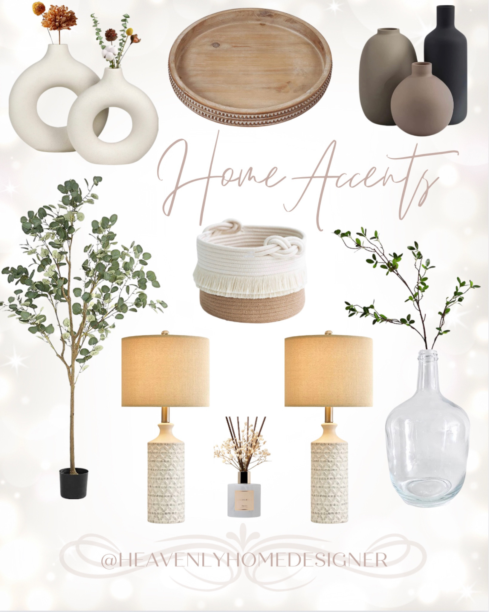 Home decor, home accents, spring decor, spring accents, living room decor, entry table decor, affordable home decor, budget decor, lamps, lighting, faux tree, greenery, plants, vase, glass vase, ceramic vase, vase trio, vase set, wooden tray, woven basket, Amazon decor, Amazon home decor, neutral decor, boho decor, modern decor, beige decor, 

#LTKunder50 #LTKsalealert #LTKhome