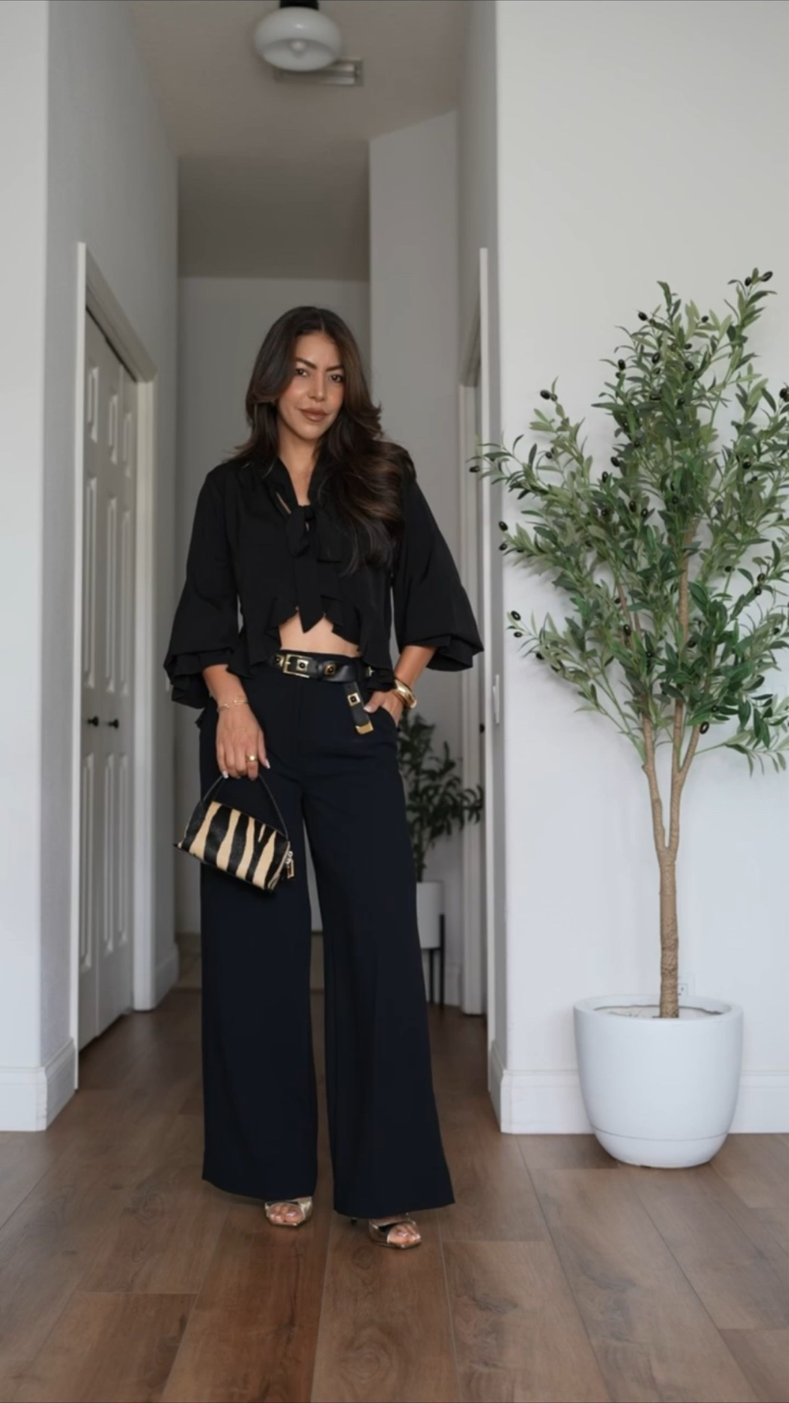 Elevated all black outfit 🖤 

Loving this ruffle top from @Express! I styled it with my Aritzia pants and added a pair of gold heels and a chunky belt. Linking similar accessories too!


Fall outfits, date night look, ruffle top, express outfits, dressy outfit ideas

#LTKgrwm #LTKootd #LTKSeasonal