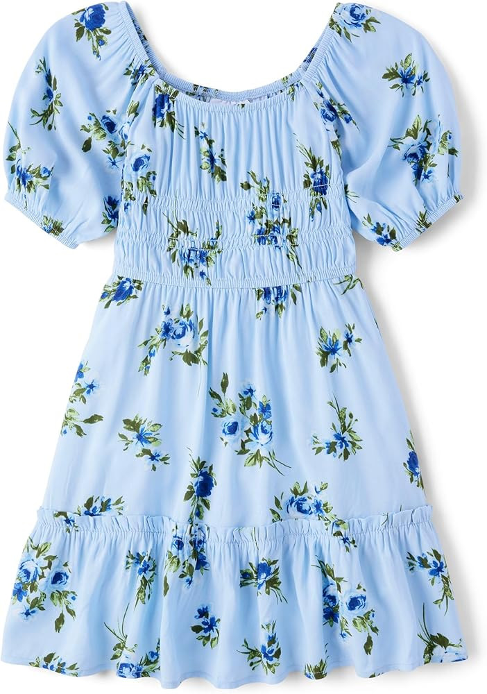The Children's Place girls Floral Smocked Babydoll Dress | Amazon (US)